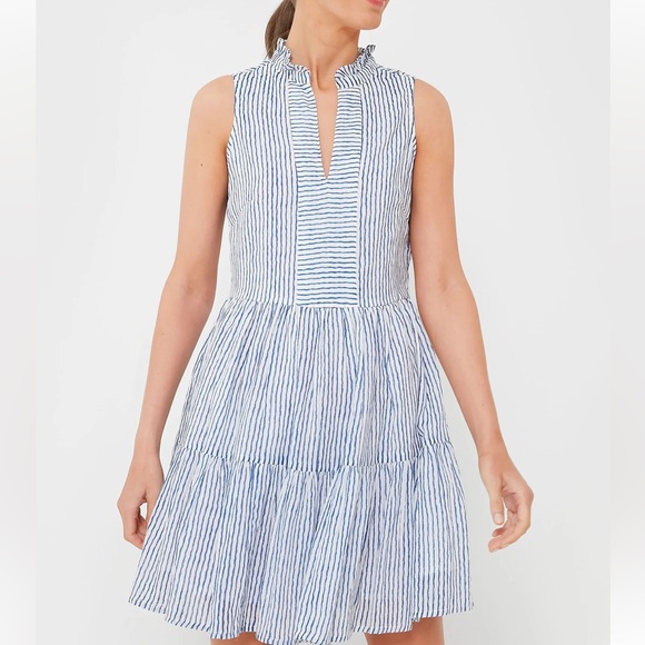 OLIPHANT Exclusive Blue Wiggy Yoke Dress - Picture 2 of 10